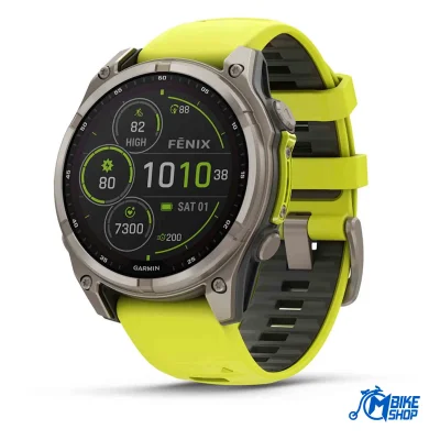 GARMIN Fenix 8 47 mm Solar Sapphire Titanium Amp Yellow/Graphite